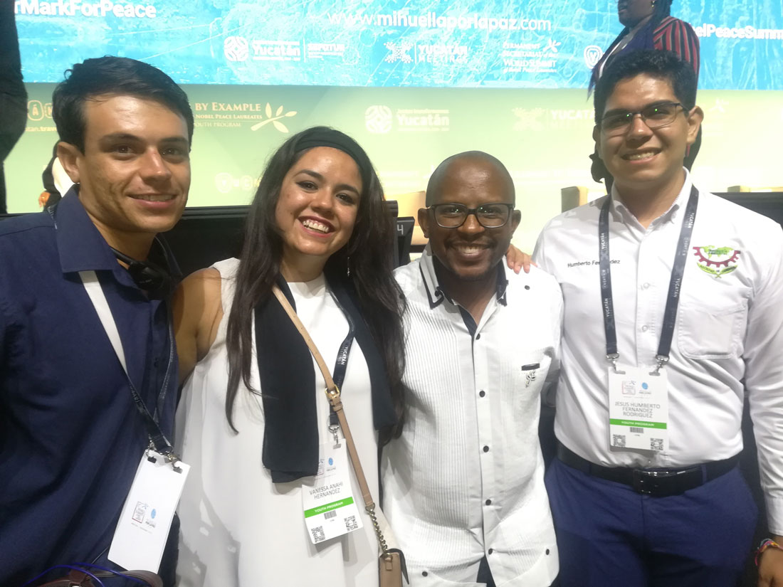 8. The POP Movement with the Nelson Mandela Foundation representative at the World Summit of Nobel Laureates, Yucatan Sep 19-22, 2019