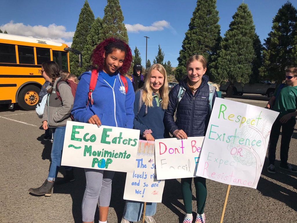 POP-Eco Eaters at the Global Climate March in Nevada on September 20, 2019