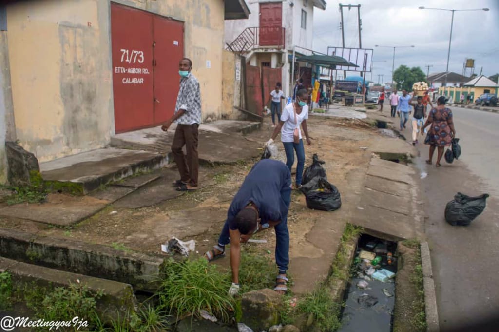 World clean-up day in Calabar, Cross River State, Nigeria