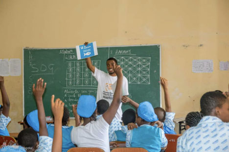 Students learn about SDGs during the workshop on Oct 17, 2019