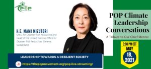 Leadership towards a resilient society — H.E. Ms. Mami Mizutori in POP Climate Leadership Conversations