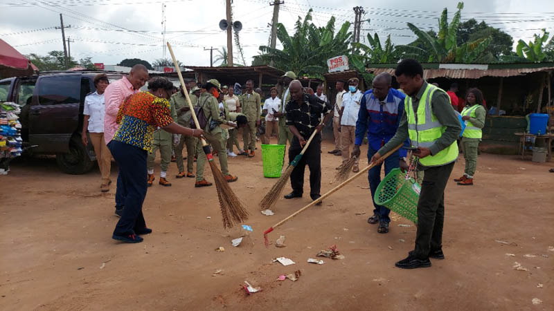 A cleanup with NYSC members in Edo state