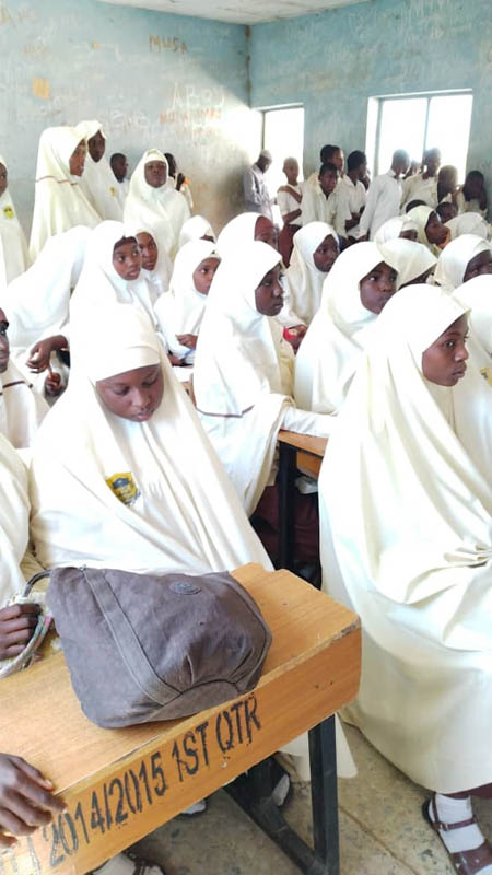 Students in a government secondary school in Bauchi state