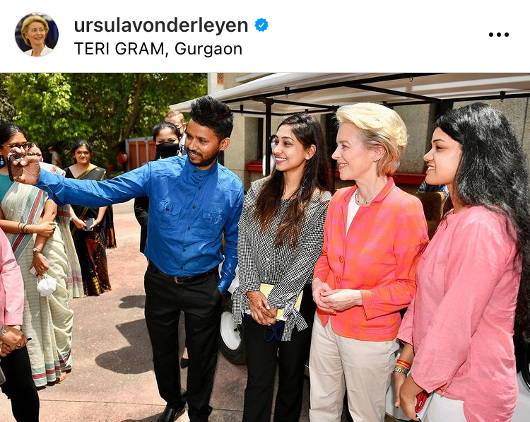 POP Youth Mentors interact with President of the European Commission at TERI Gram, India