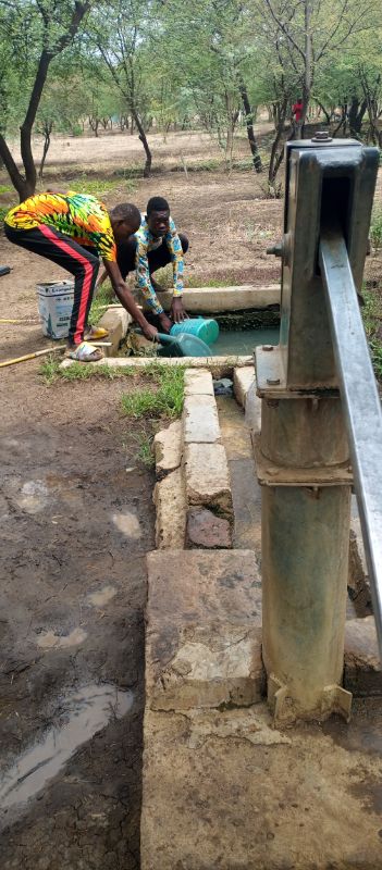 25 June -ARISTIDE ON-KEBA YAGO DERING from Chad, Operation _helping hand_ to the staff of the REPAR green space (cleaning, watering, planting trees, mounting flags)