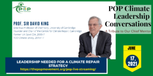 Leadership needed for a climate repair strategy, with Sir David King