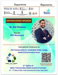 Dr. Ash Pachauri Speaks at the Water Transversality Global Awards & Conclave 2026