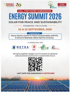 Energy Summit 2026: Solar for Peace and Sustainability – Powering the Future